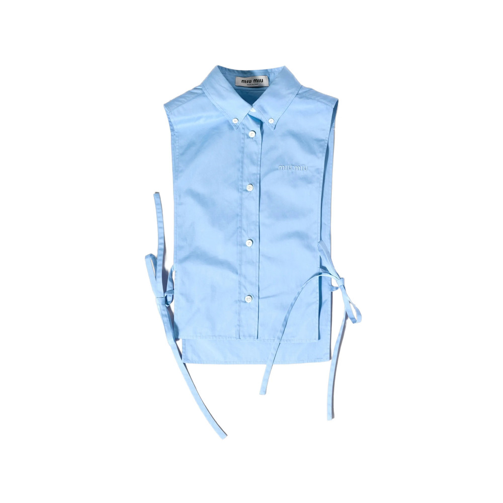 Miu Miu Tie Side Sleeveless Shirt