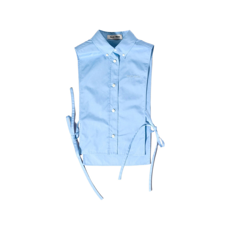 Miu Miu Tie Side Sleeveless Shirt