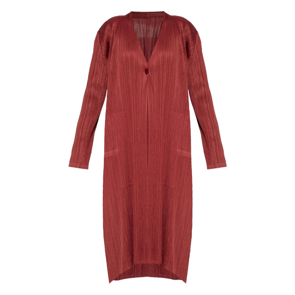 Pleats Please Monthly Colors: October Pleated-button Coat