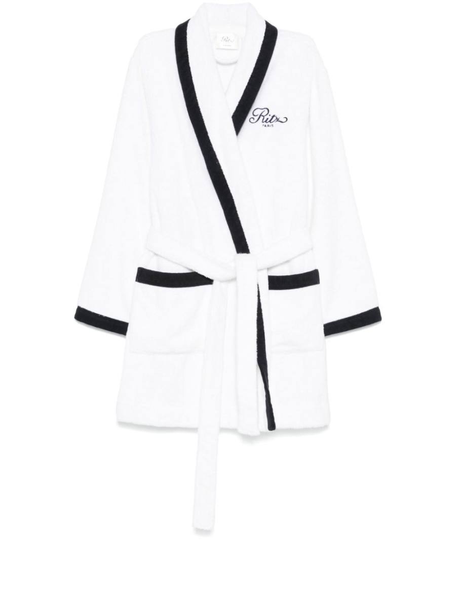 logo-embroidered robe