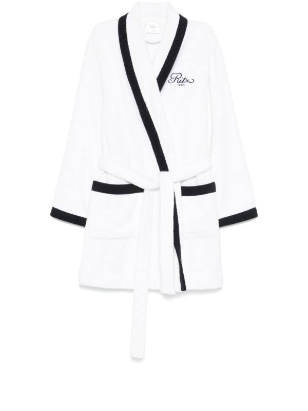 logo-embroidered robe