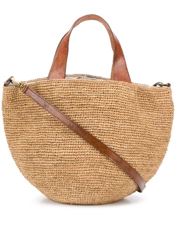 woven top-handle tote
