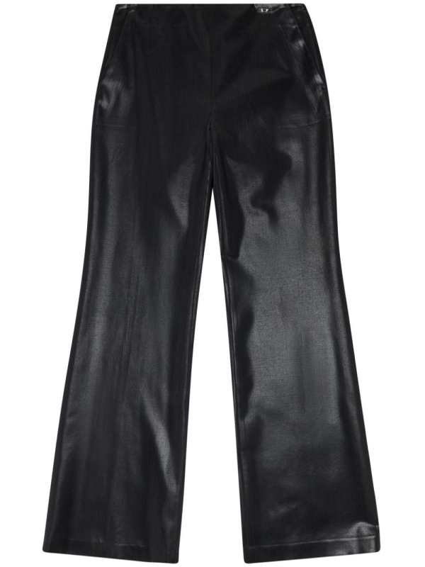 mid-rise flared trousers