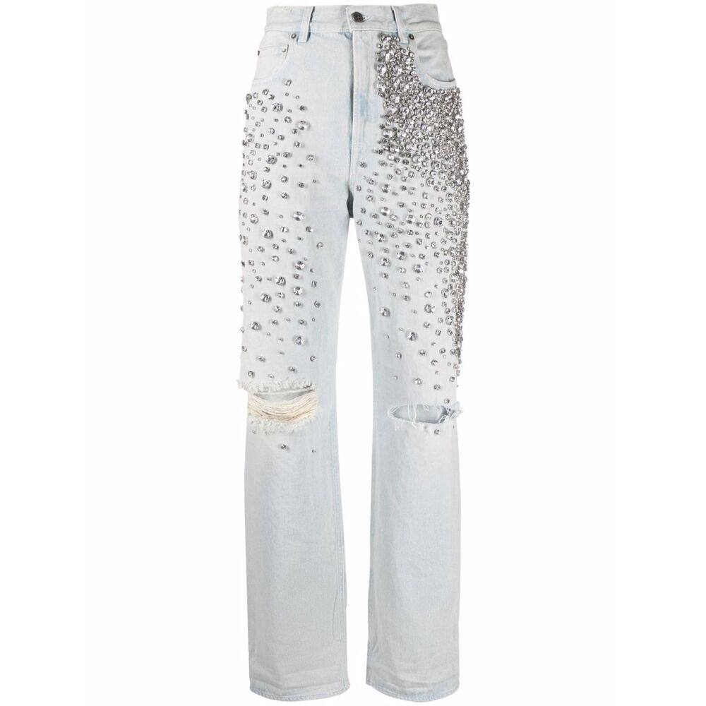 Golden Goose Kim Cabochon-crystal Bleached Jeans