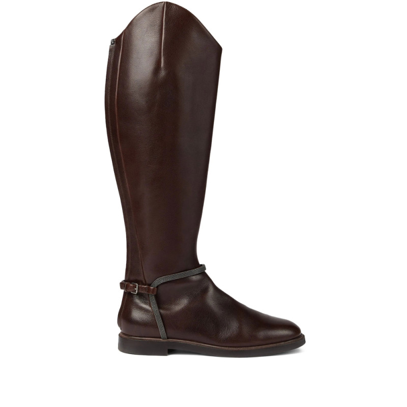 Brunello Cucinelli Buckle-strap Leather Boots