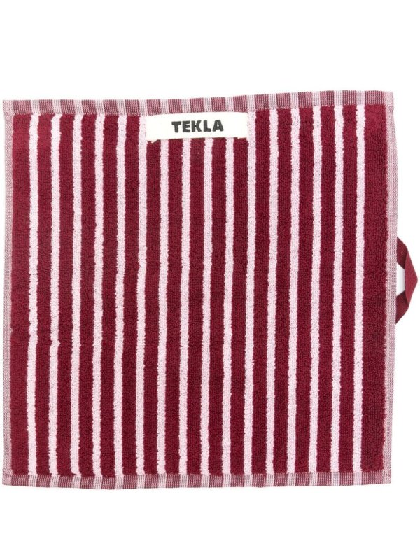striped organic cotton towel (30cmx30cm)