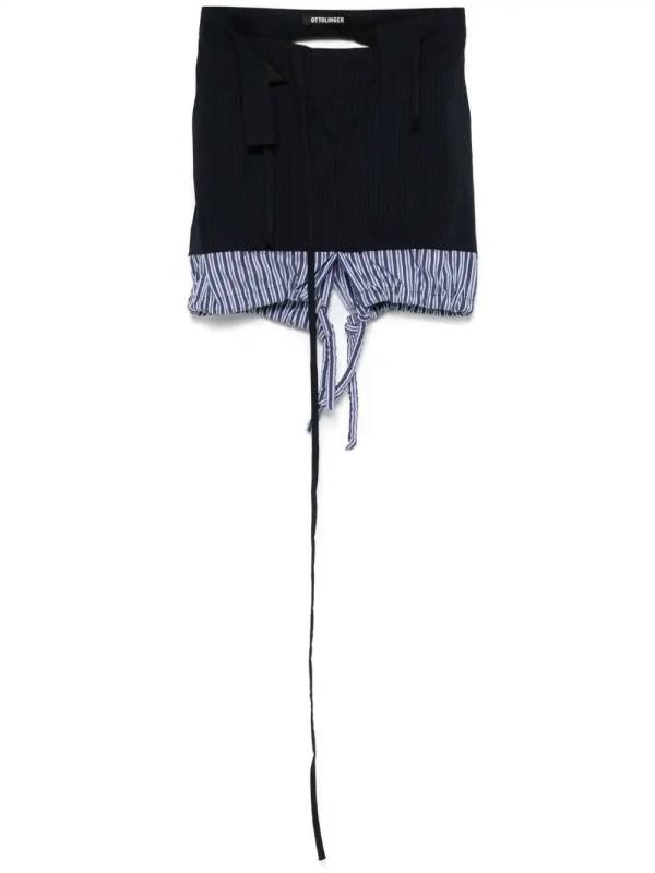 striped mini skirt