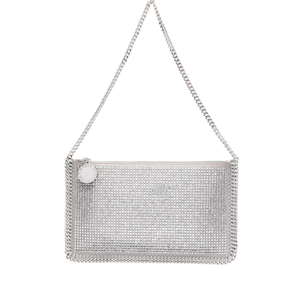 Stella Mccartney Falabella Pochette Crystal-embellished Chain Shoulder Bag