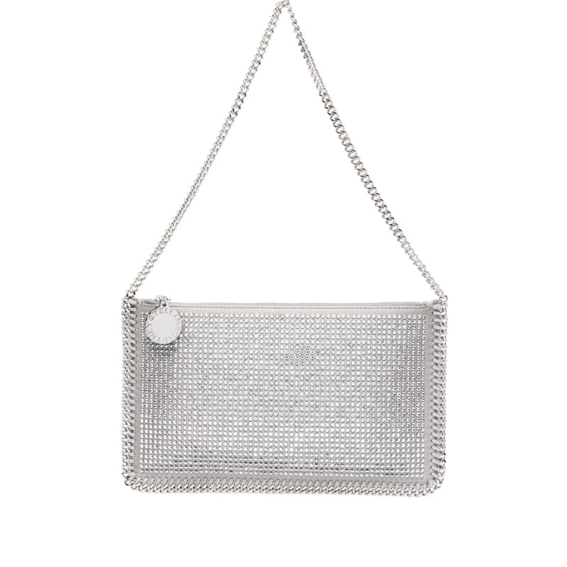 Stella Mccartney Falabella Pochette Crystal-embellished Chain Shoulder Bag