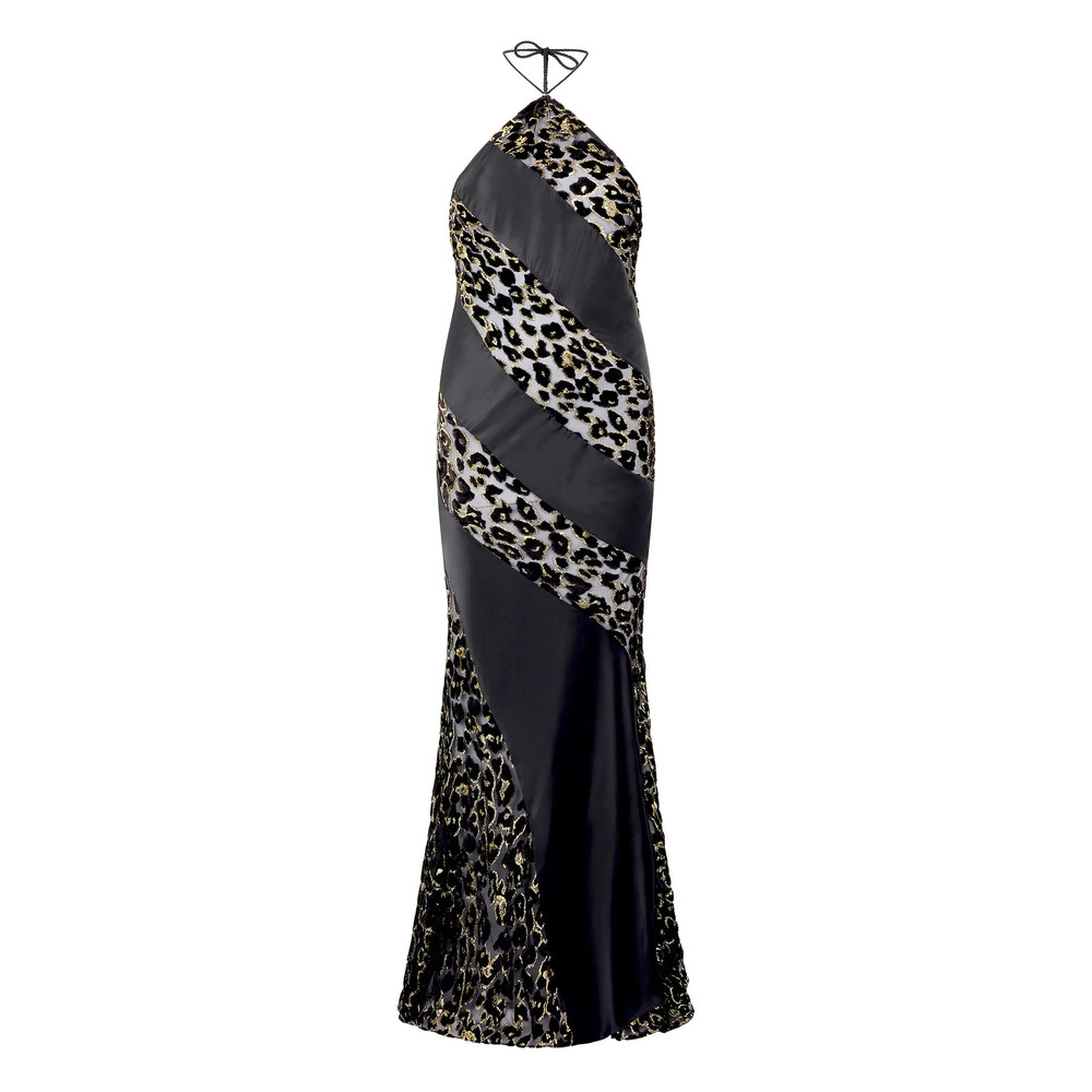 Roberto Cavalli Animal-print Halterneck Dress