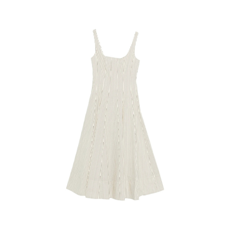 Staud Striped Midi Dress