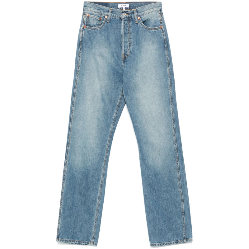 Re/done High-rise Straight-leg Jeans