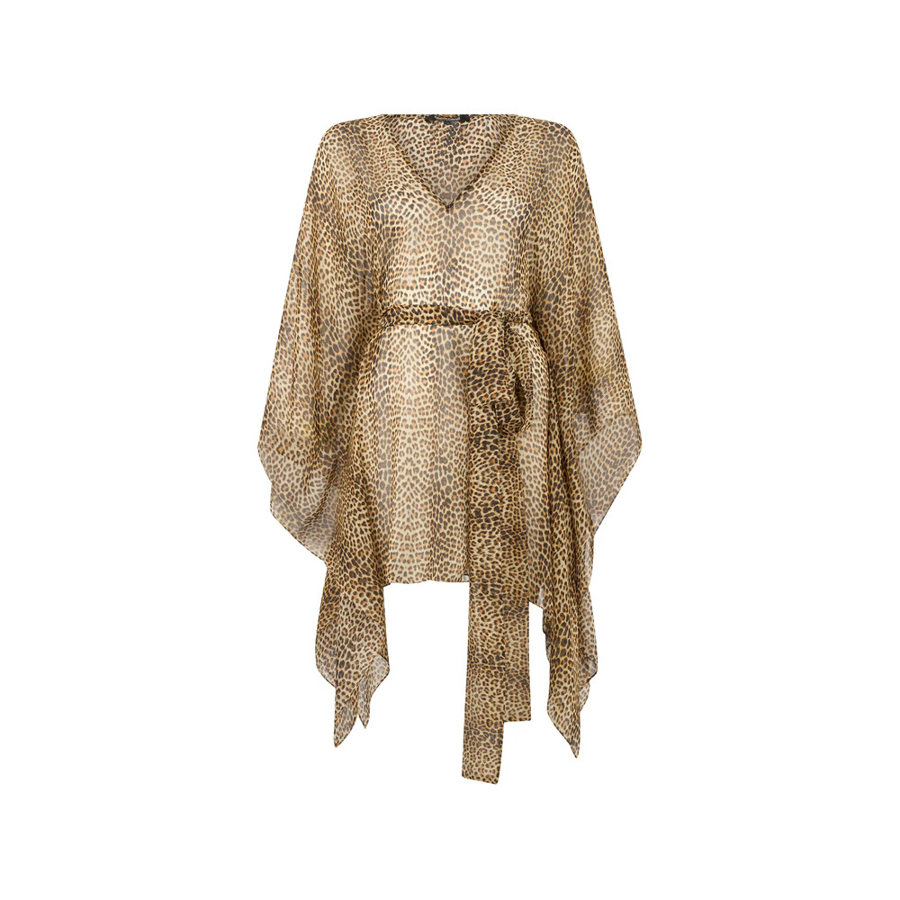 Roberto Cavalli Leopard Print Tie Beachwear