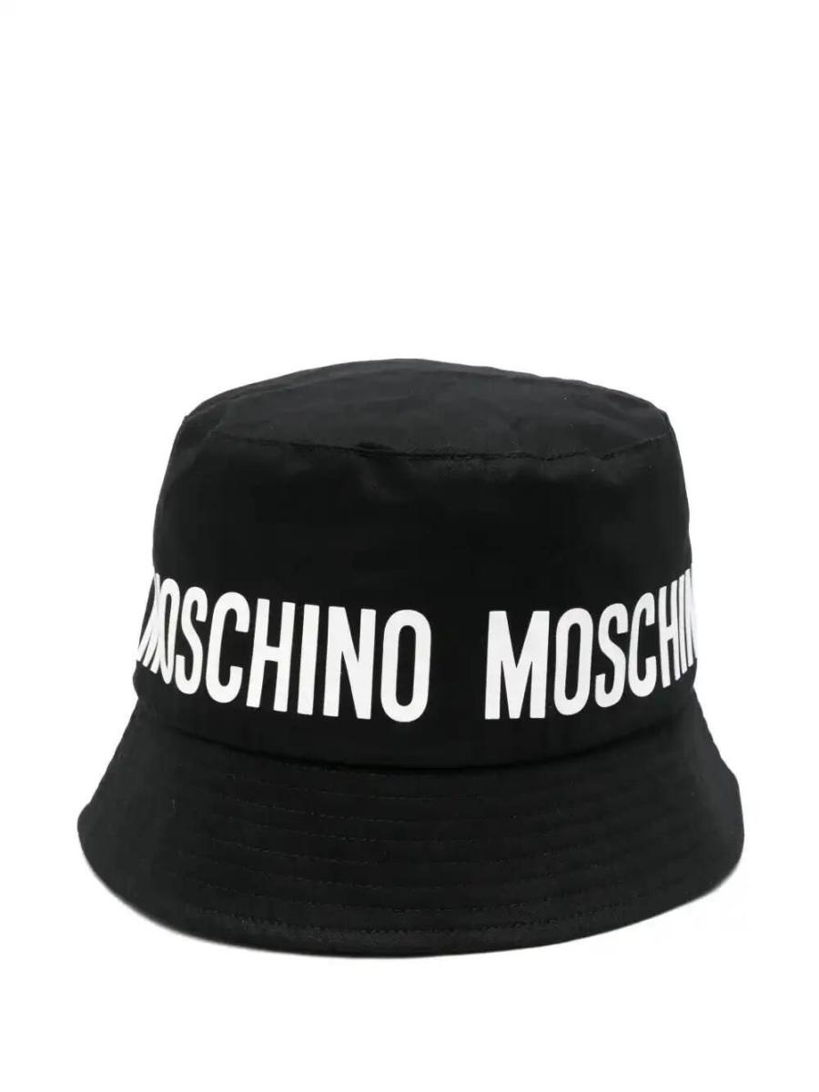 logo-print bucket hat