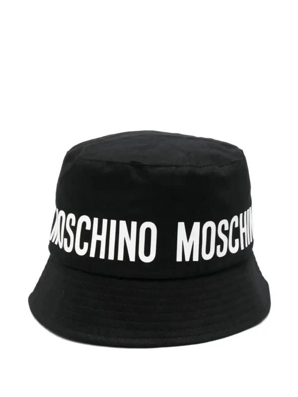 logo-print bucket hat