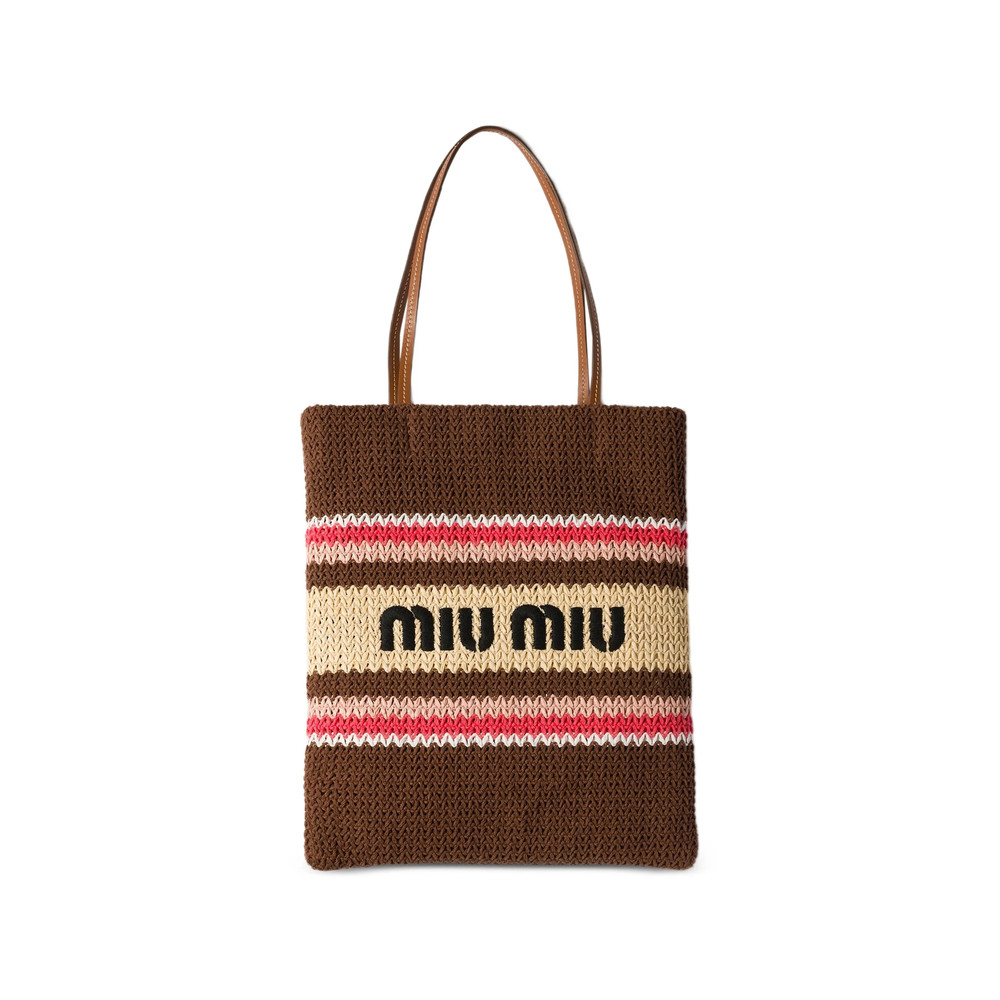 Miu Miu Logo-embroidered Tote Bag
