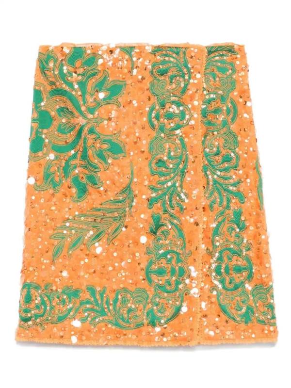 sequinned mini skirt