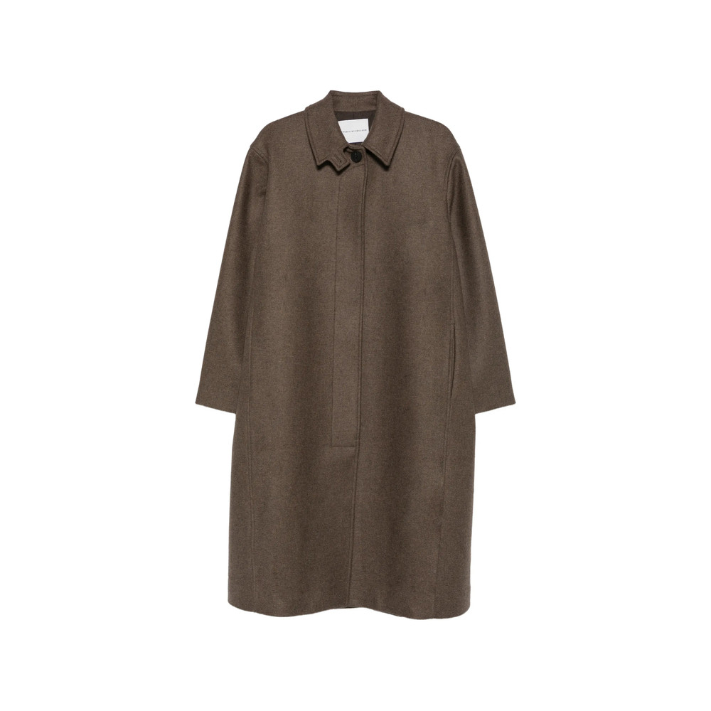 Studio Nicholson Ria High-neck Concealed-fastening Coat