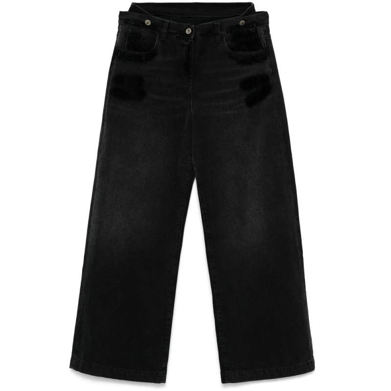 The Attico Layered-waist Jeans