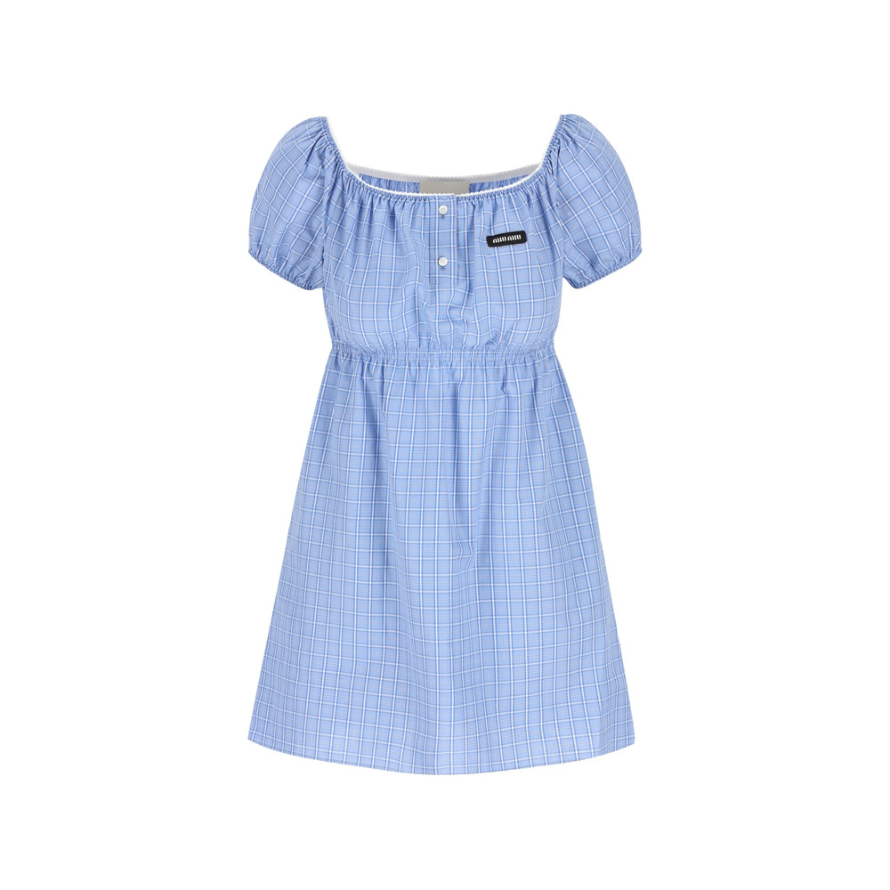 Miu Miu Plaid-pattern Mini Dress