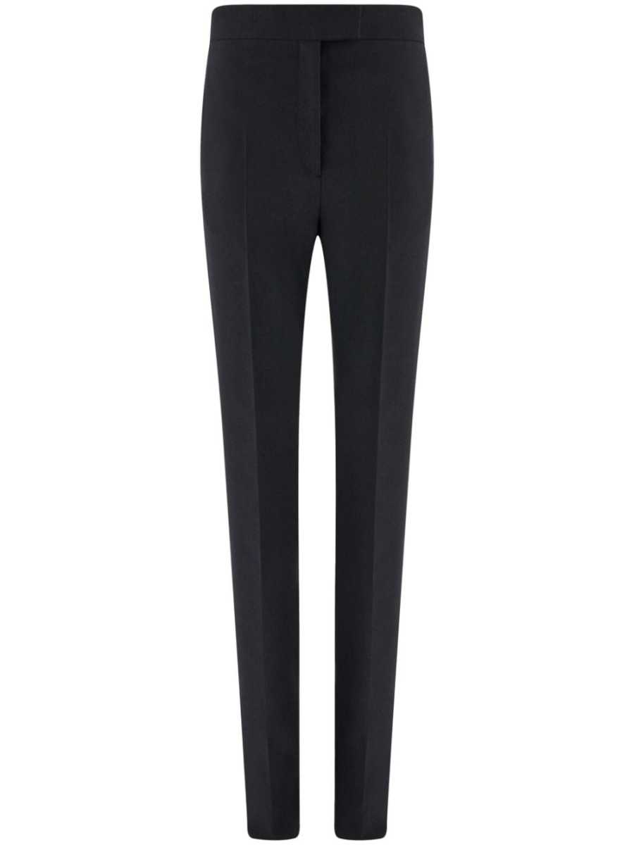 high-rise tapered-leg trousers
