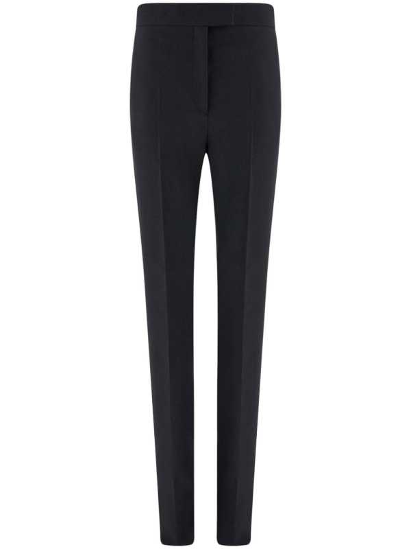 high-rise tapered-leg trousers