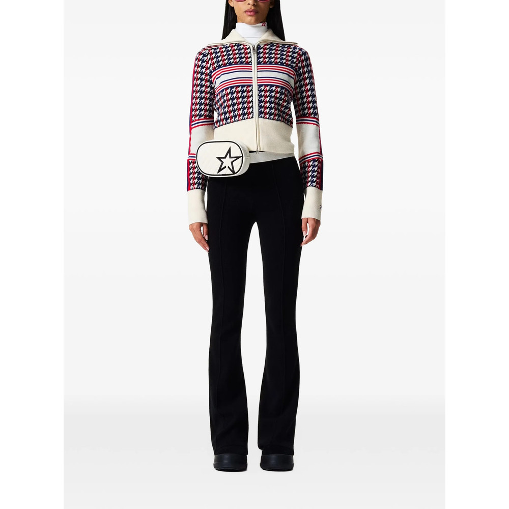 Perfect Moment Merino Wool Houndstooth Cardigan