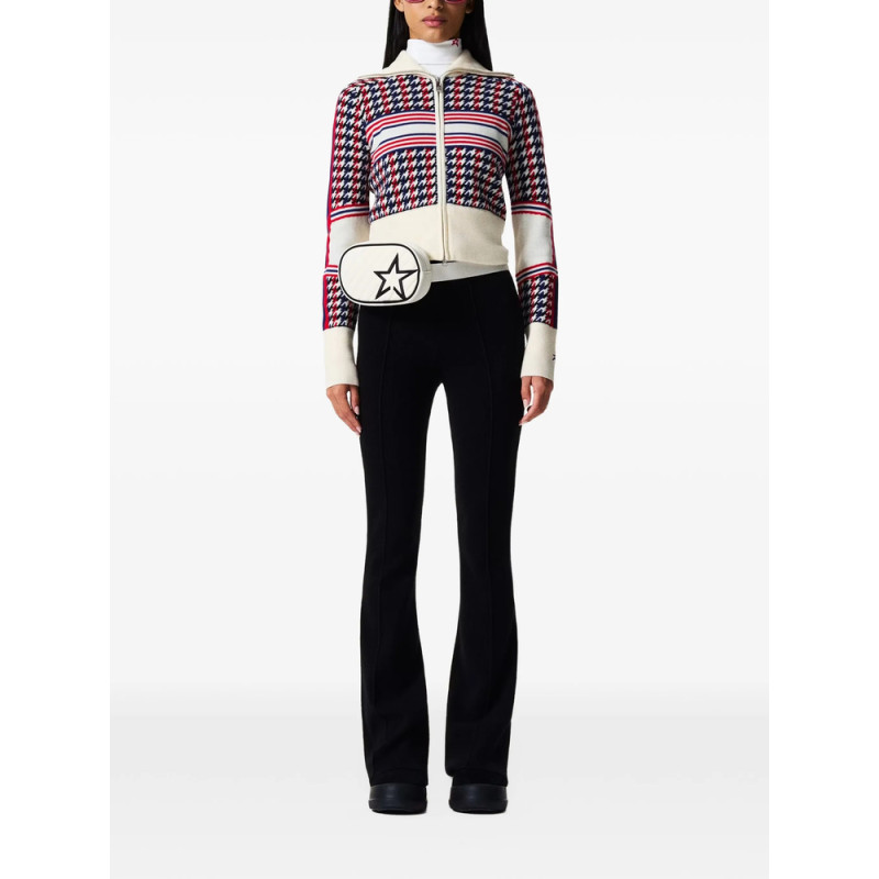 Perfect Moment Merino Wool Houndstooth Cardigan
