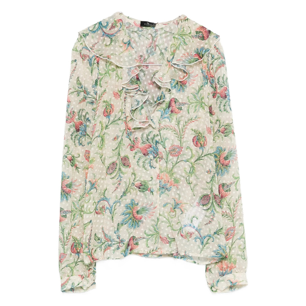 Etro Ruffled Floral Top