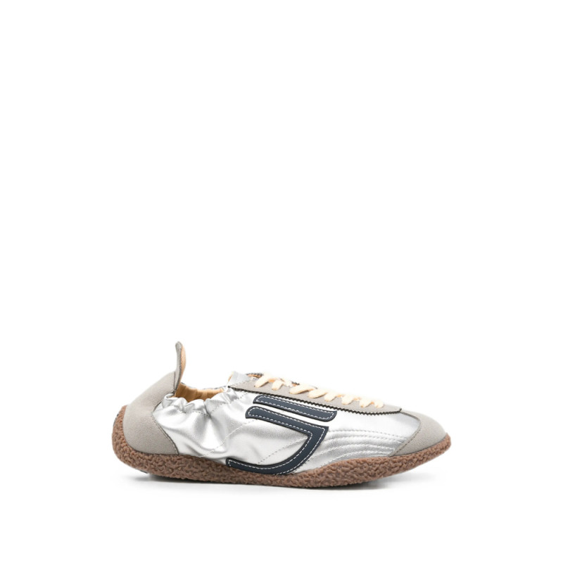 Puraai Metallic-effect Logo-patch Sneakers