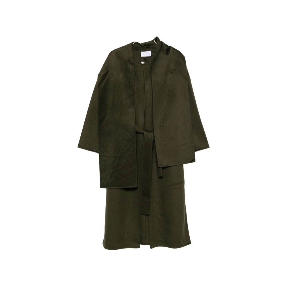 The Dynamis Studio Scarf-detail Belted Coat