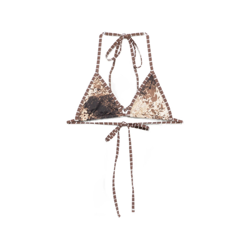 Frankies Bikinis Nick Triangle String Bikini Top