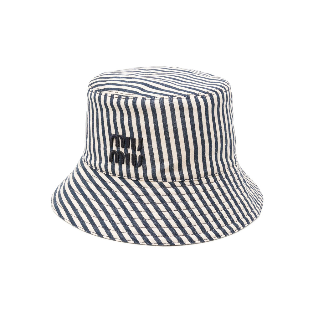 Miu Miu Striped Bucket Hat