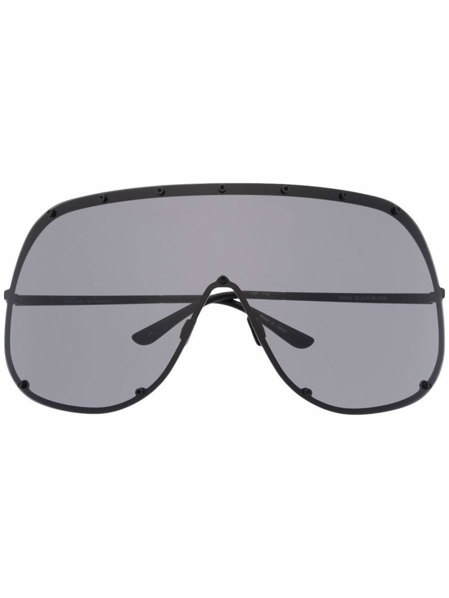 oversized shield-frame sunglasses