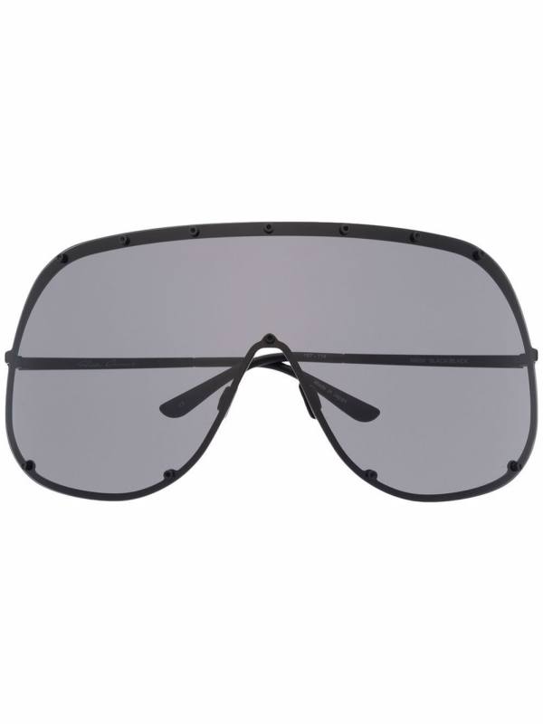 oversized shield-frame sunglasses