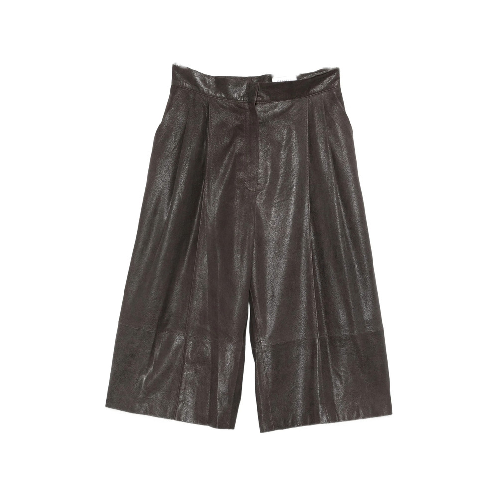 Cassell Pleated Leather Shorts