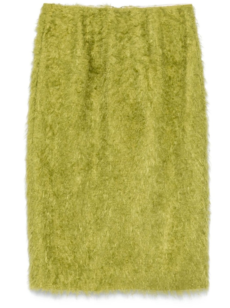 brushed midi skirt