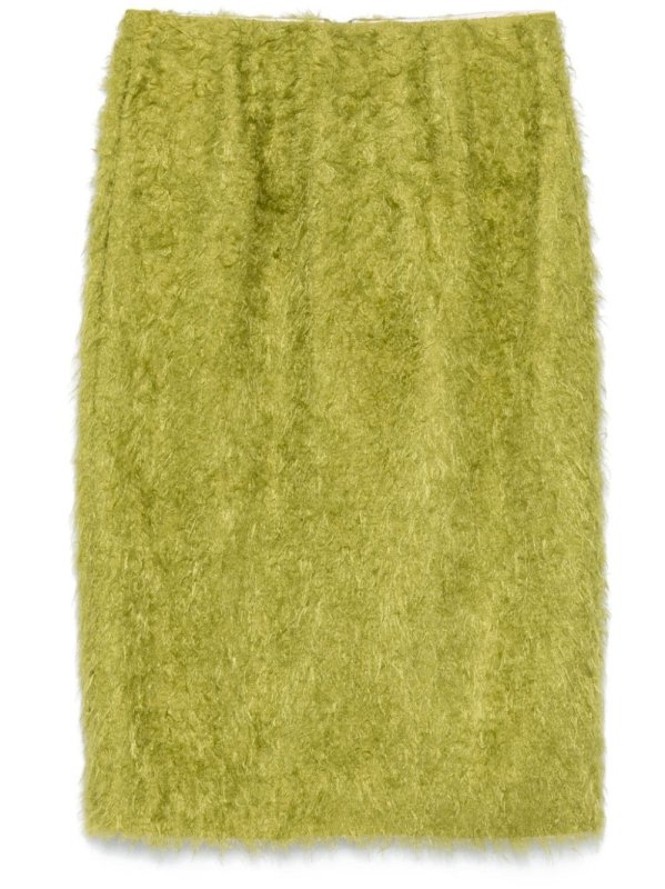 brushed midi skirt