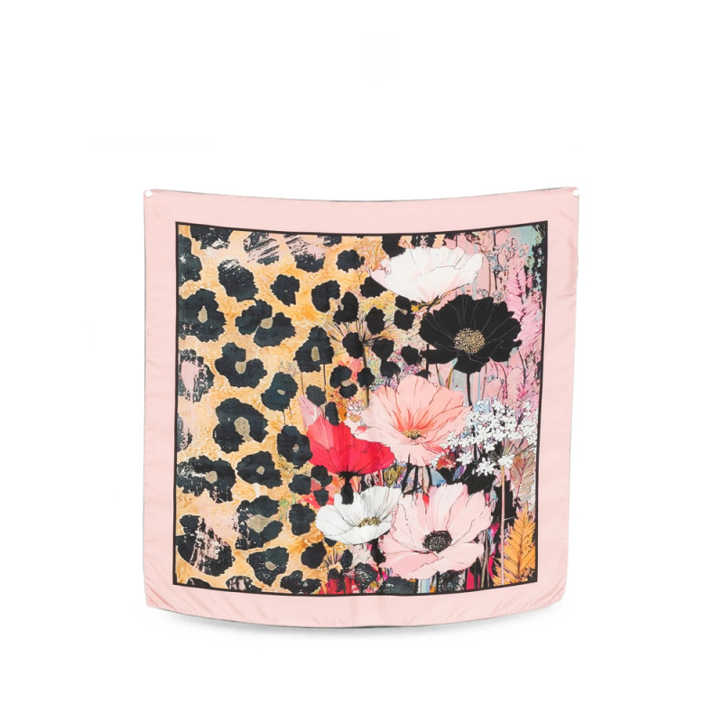 D'aniello Floral Leopard-print Scarf