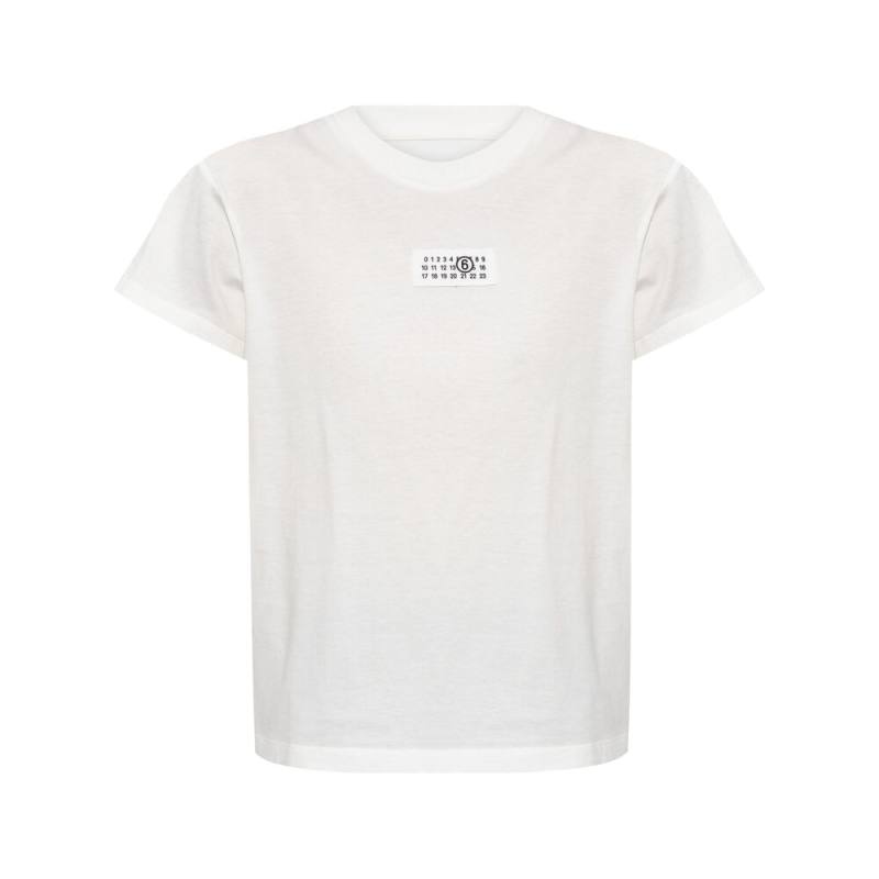 Mm6 Maison Margiela Numbers-motif Cotton T-shirt