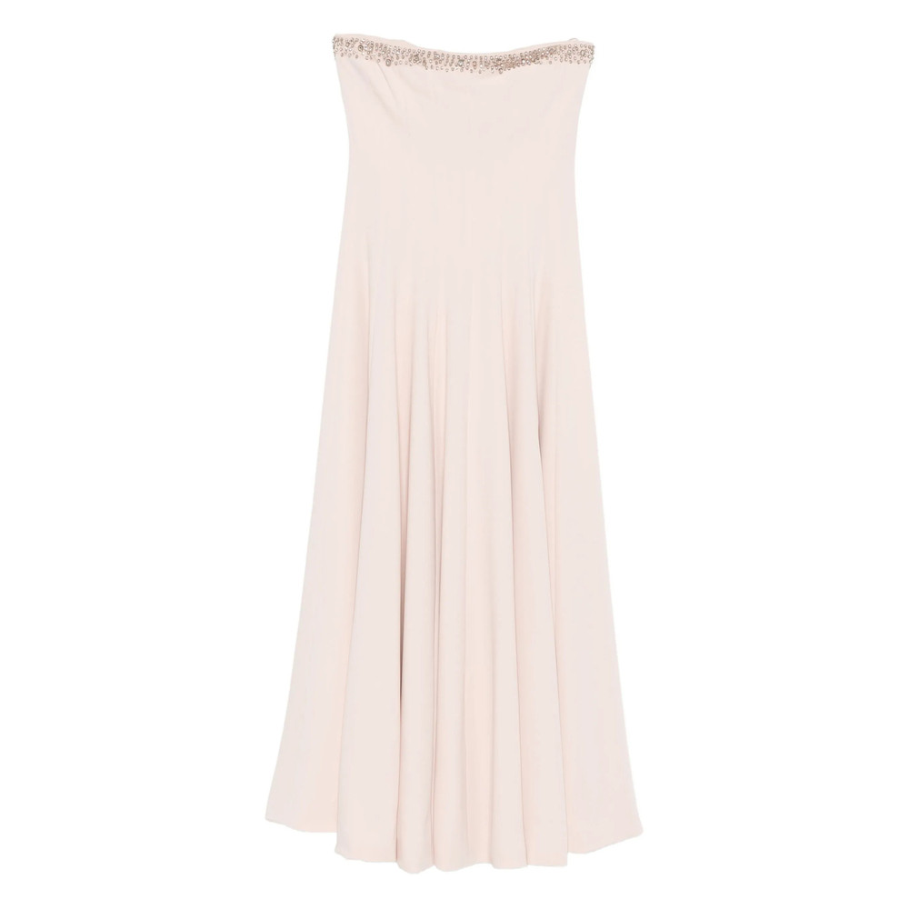 Costarellos Beaded-embellished Strapless Dress