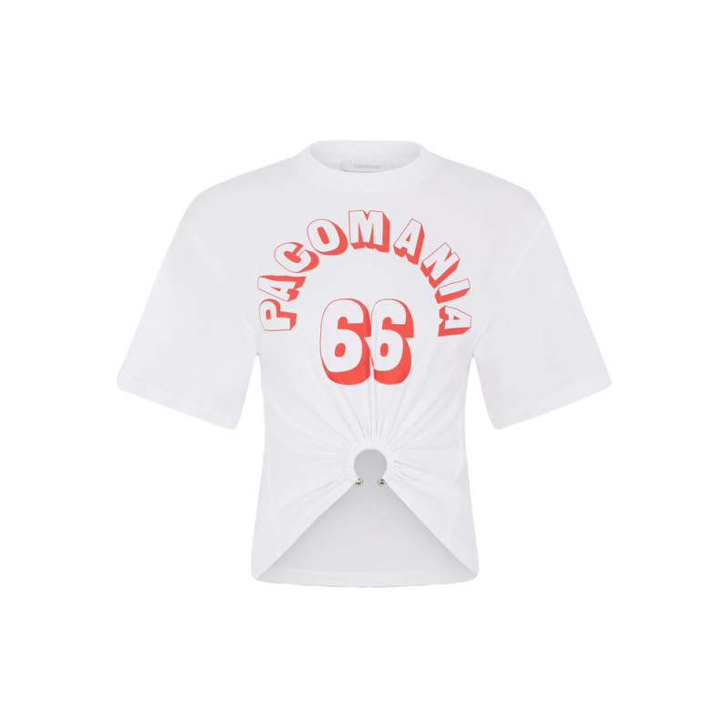Rabanne Printed Piercing Cotton T-shirt