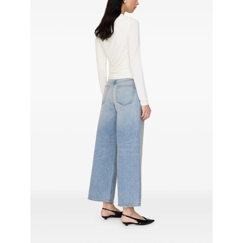 Anine Bing Bray Draped Long-sleeve Top
