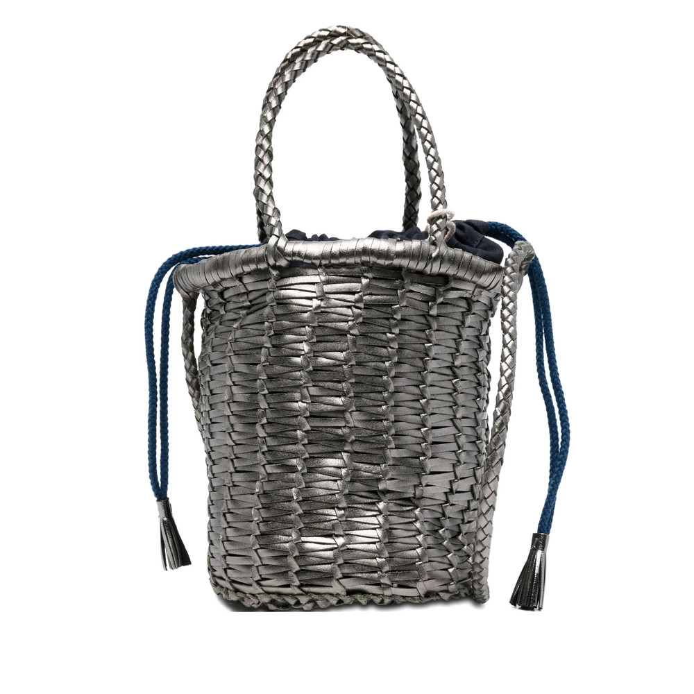 Dragon Diffusion Woven Leather Bucket Bag