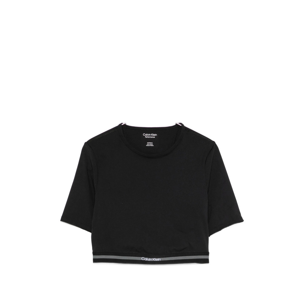 Calvin Klein Sport Logo-tape Cropped T-shirt