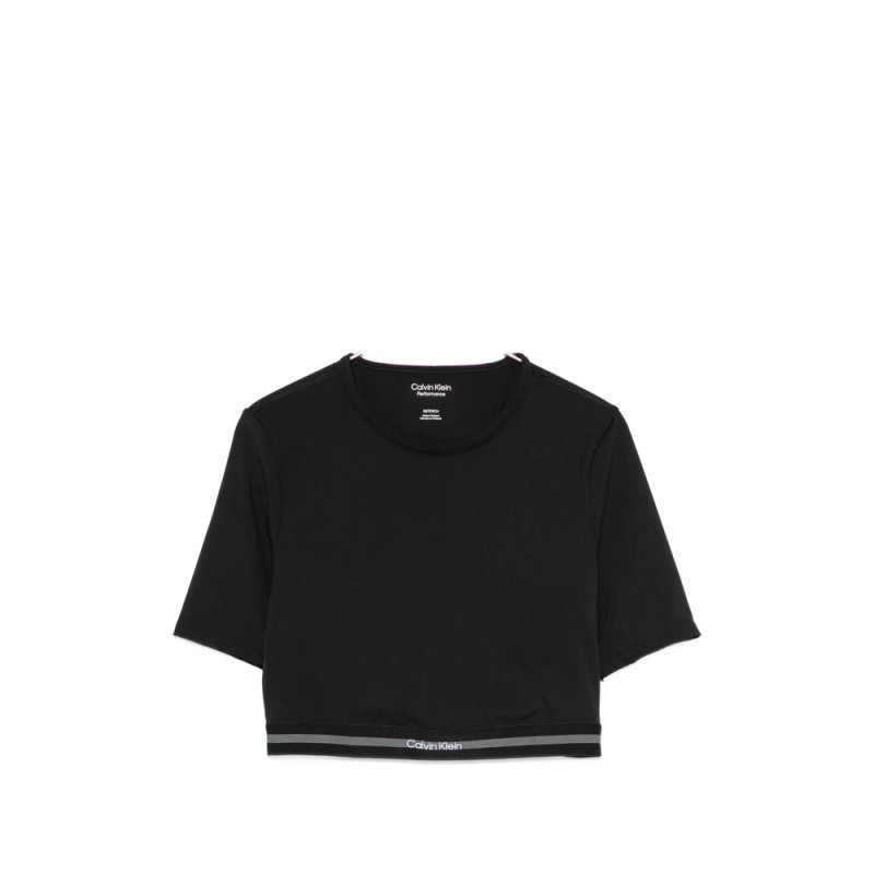 Calvin Klein Sport Logo-tape Cropped T-shirt