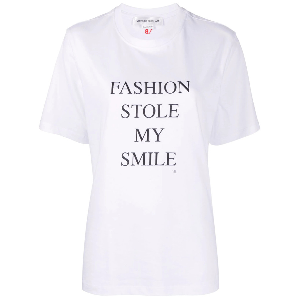 Victoria Beckham Slogan-print Organic Cotton T-shirt