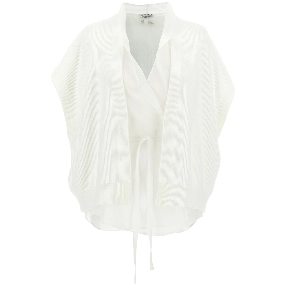 Brunello Cucinelli Layered Wrap Blouse