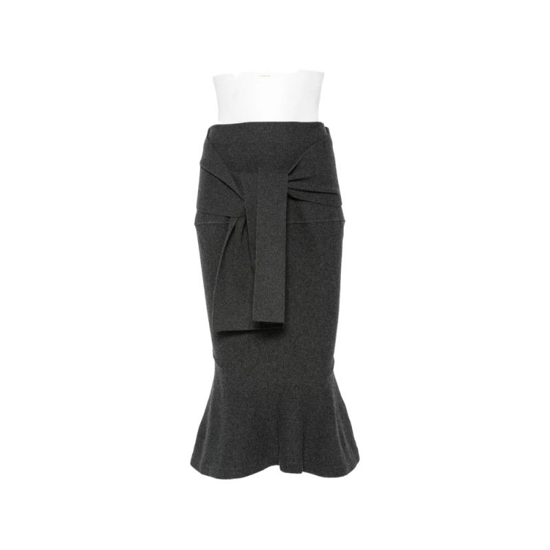 Jacquemus The Fiocco Tie-fastening Flounce-hem Skirt