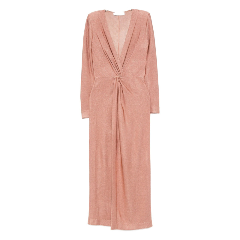Antonino Valenti Twist-front Glitter Midi Dress